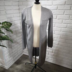 Dynamite Ladies Size Small Long Grey Lightweight Open Cardigan
